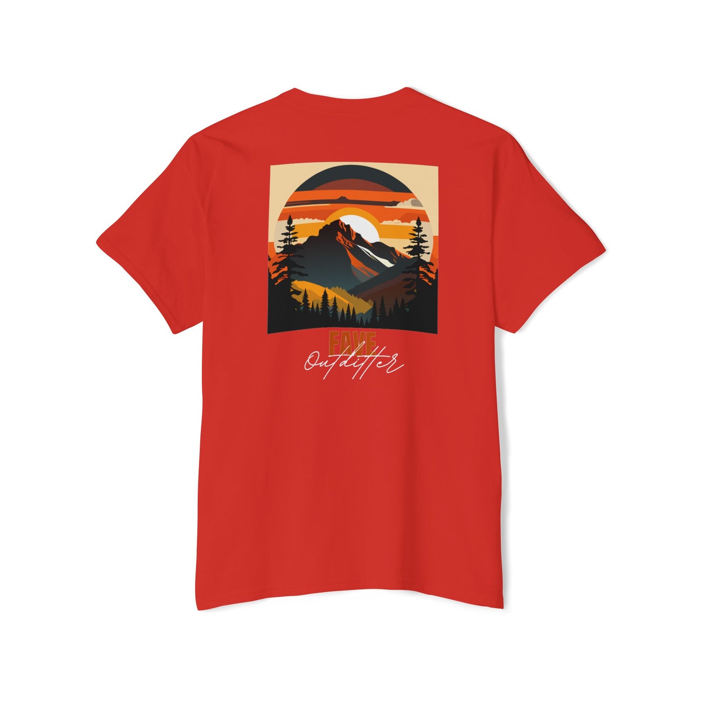 Fave Outfitters Mountain Sunset Pocket T-Shirt